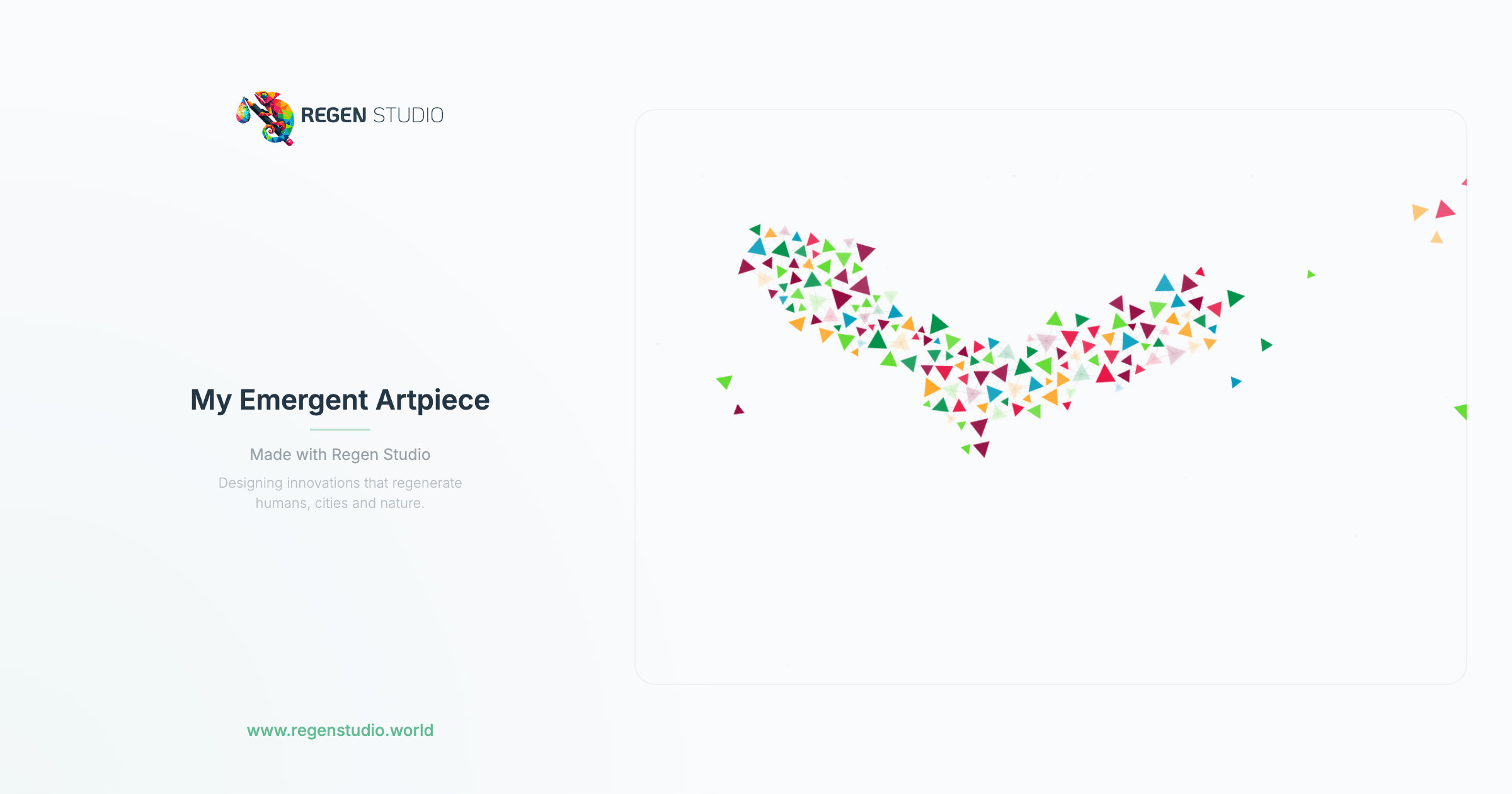 An ecosystem of interconnected triangles forming emergent clusters