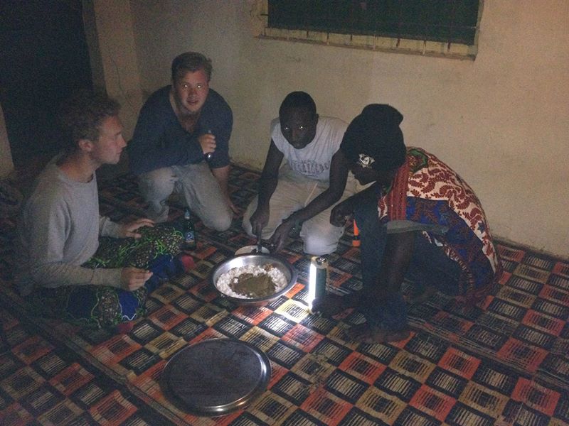 Solar dryer prototype built from local materials in a Gambian village